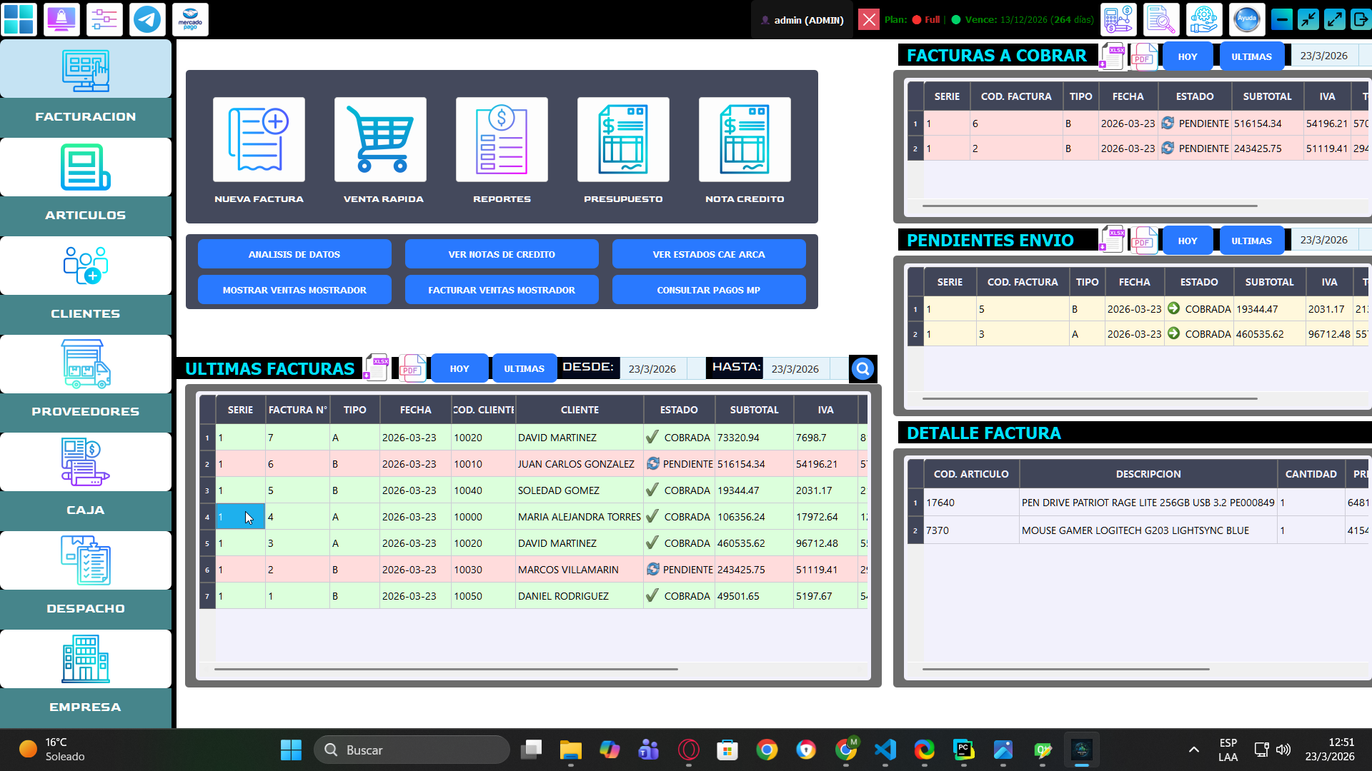 Módulo de Facturación