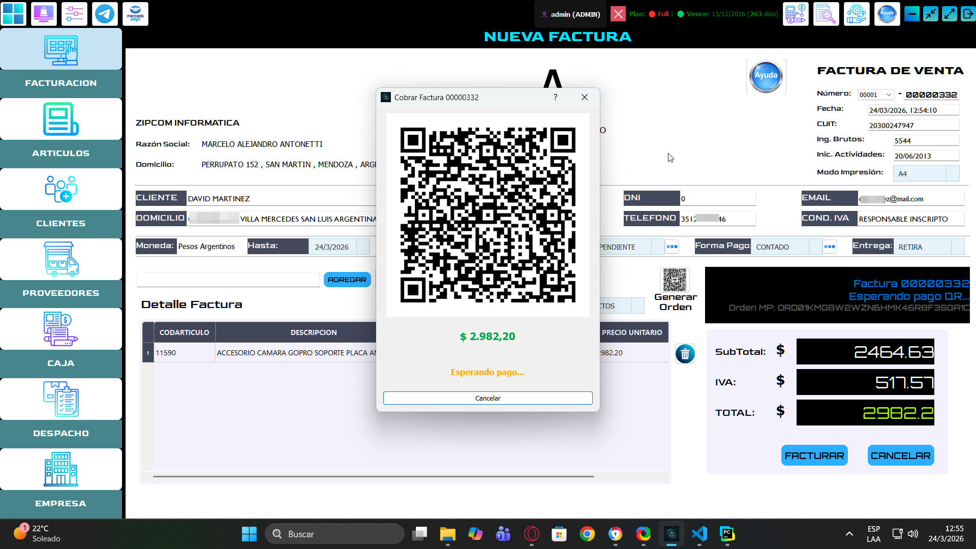 Integración Mercado Pago